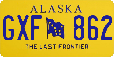 AK license plate GXF862