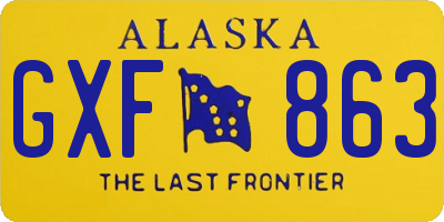 AK license plate GXF863