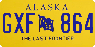 AK license plate GXF864