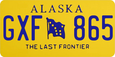 AK license plate GXF865