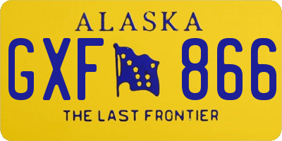 AK license plate GXF866