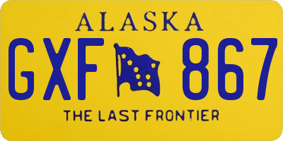 AK license plate GXF867