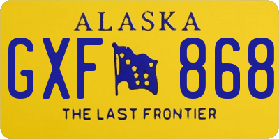 AK license plate GXF868