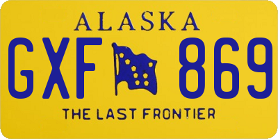 AK license plate GXF869