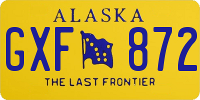 AK license plate GXF872