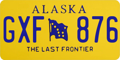 AK license plate GXF876