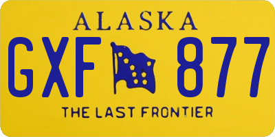 AK license plate GXF877