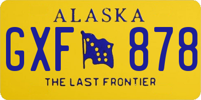 AK license plate GXF878