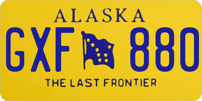 AK license plate GXF880