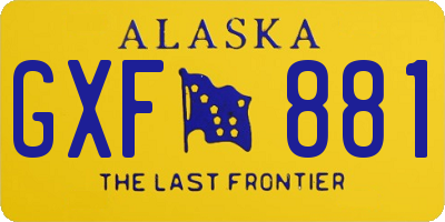 AK license plate GXF881