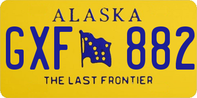 AK license plate GXF882