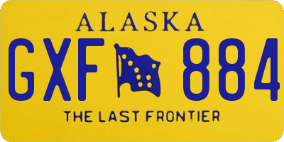 AK license plate GXF884