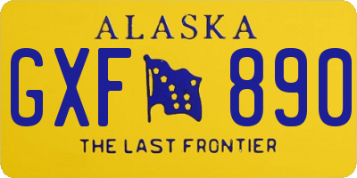 AK license plate GXF890