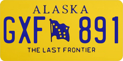 AK license plate GXF891
