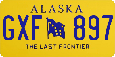 AK license plate GXF897