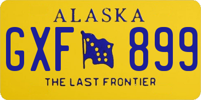 AK license plate GXF899