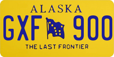 AK license plate GXF900