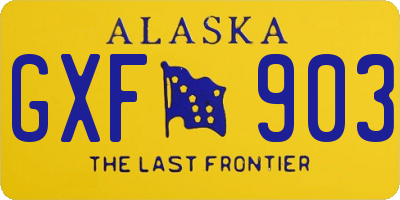 AK license plate GXF903