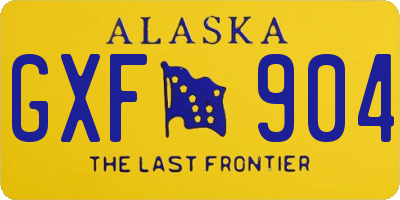 AK license plate GXF904