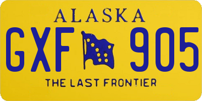 AK license plate GXF905