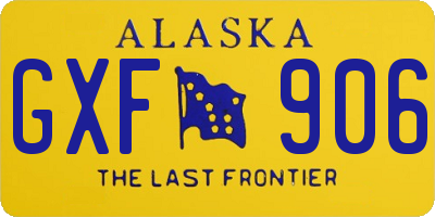 AK license plate GXF906