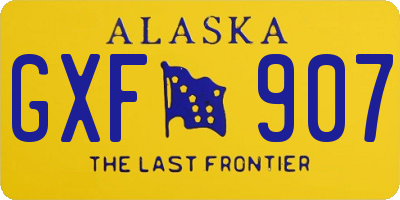 AK license plate GXF907