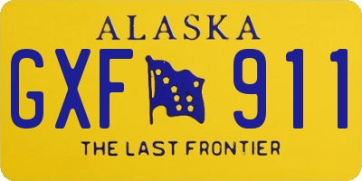 AK license plate GXF911