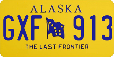 AK license plate GXF913