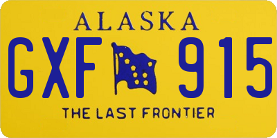 AK license plate GXF915