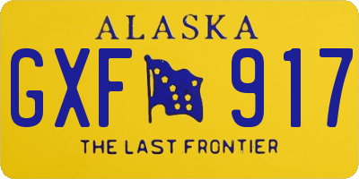 AK license plate GXF917