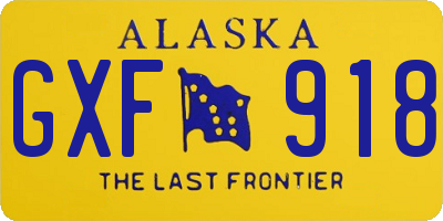 AK license plate GXF918