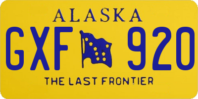 AK license plate GXF920