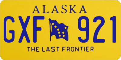 AK license plate GXF921