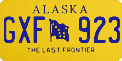 AK license plate GXF923