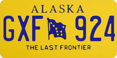 AK license plate GXF924