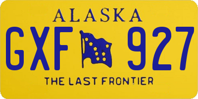 AK license plate GXF927