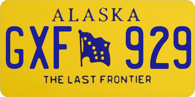 AK license plate GXF929