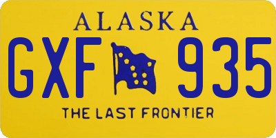 AK license plate GXF935