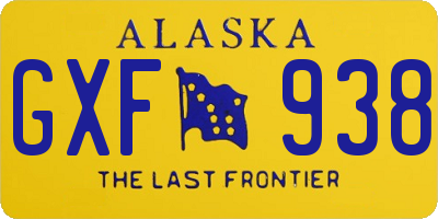 AK license plate GXF938
