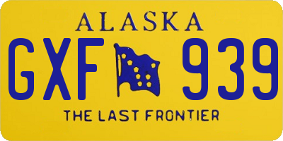 AK license plate GXF939