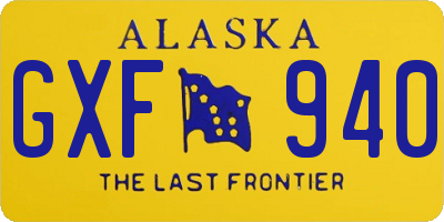 AK license plate GXF940