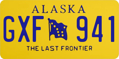 AK license plate GXF941