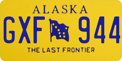 AK license plate GXF944