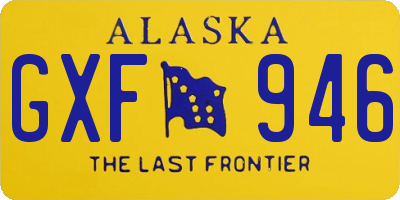 AK license plate GXF946