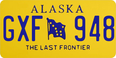 AK license plate GXF948