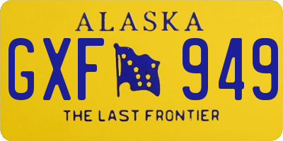 AK license plate GXF949