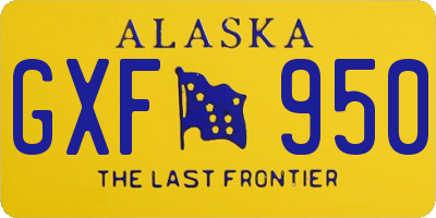 AK license plate GXF950