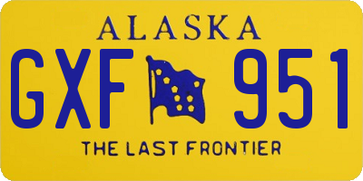 AK license plate GXF951