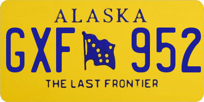 AK license plate GXF952