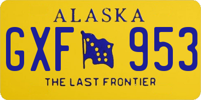 AK license plate GXF953